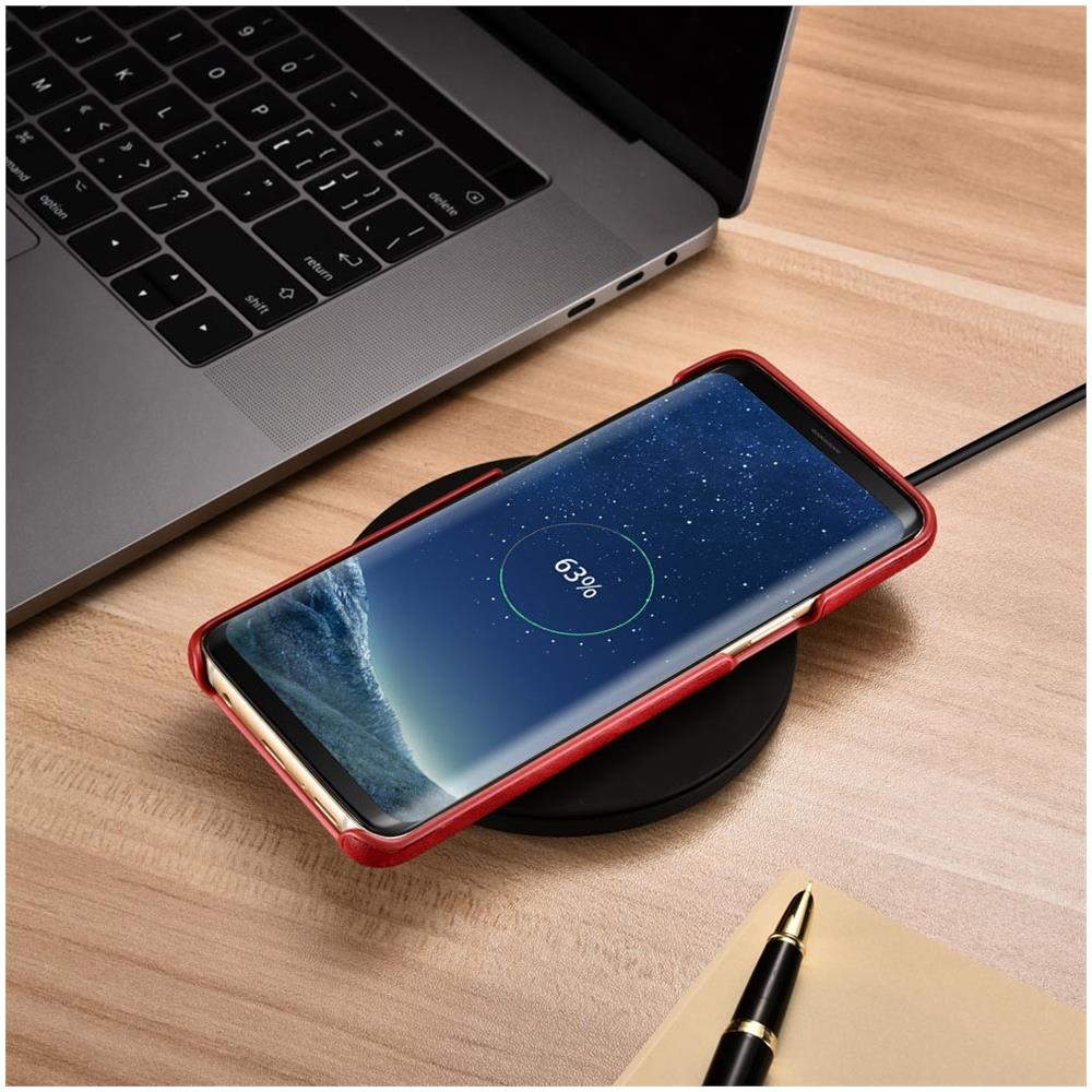 Samsung Galaxy S10 Più Curvo Del Bordo Della Cassa Del Cuoio Di Lusso Vintage Nero - Foto 3