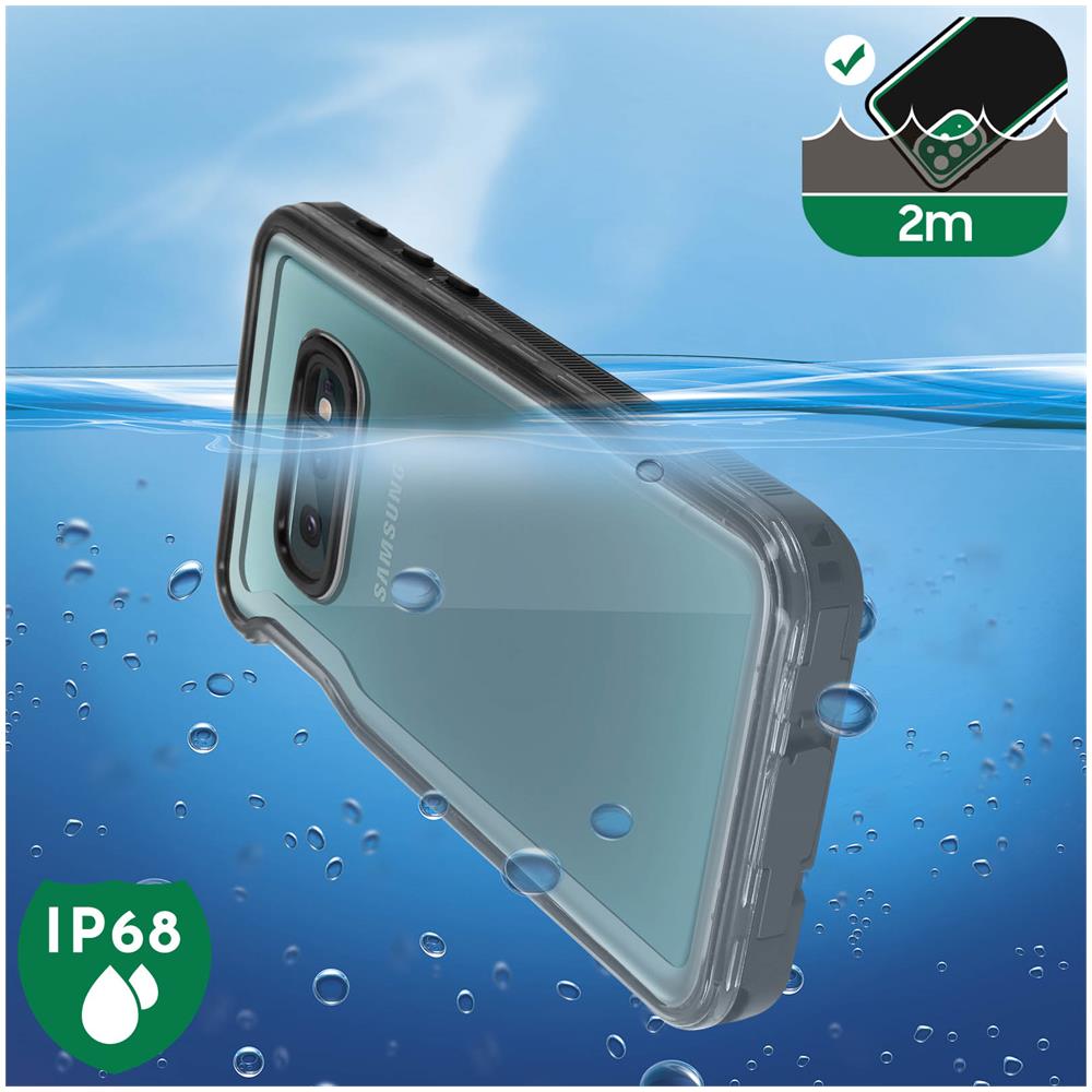Cover Samsung Galaxy S10e Bimateria Waterproof 2m Con Vetrino Nero - Foto 5