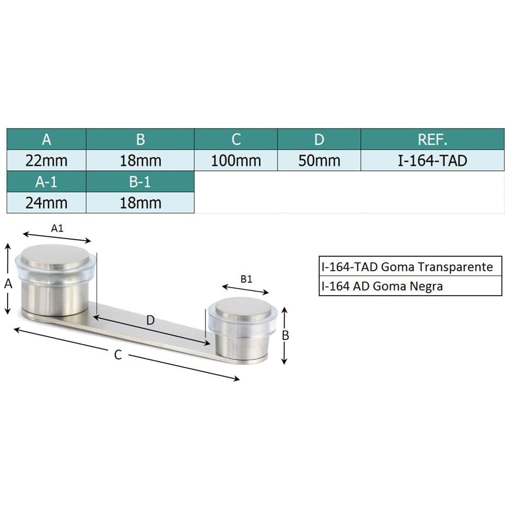 Butter Porta Con Fermo Rotante. Adesivo. Gomma Trasparente. Casa In Acciaio Inossidabile - Foto 3