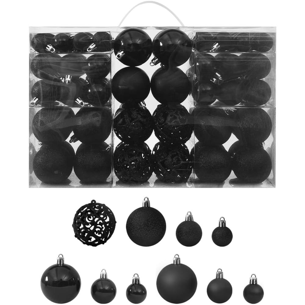 Set Palline Di Natale 100 Pz Nero - Foto 1