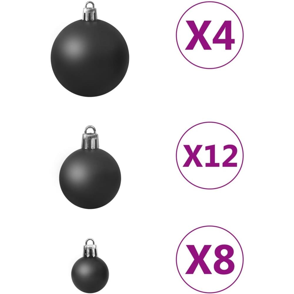 Set Palline Di Natale 100 Pz Nero - Foto 3
