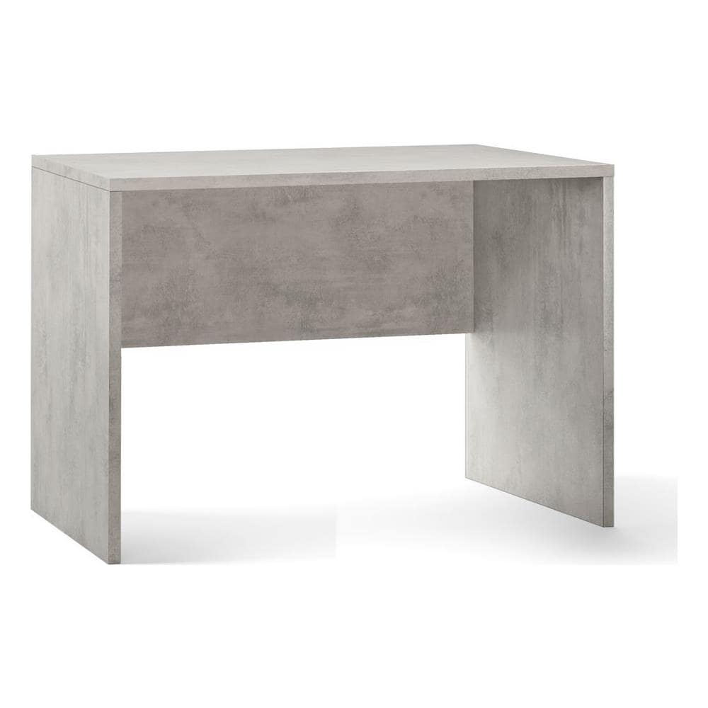 Scrivania Moderna In Legno Beton Cemento 120x69x H76 Cm - Foto 1