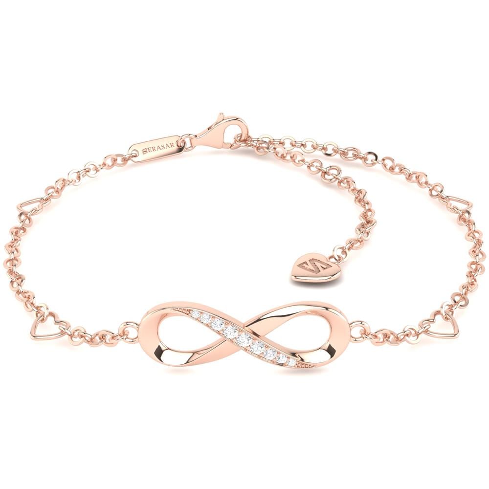Cavigliera in Argento Sterling "Infinity" 28cm Oro rosa - Foto 1