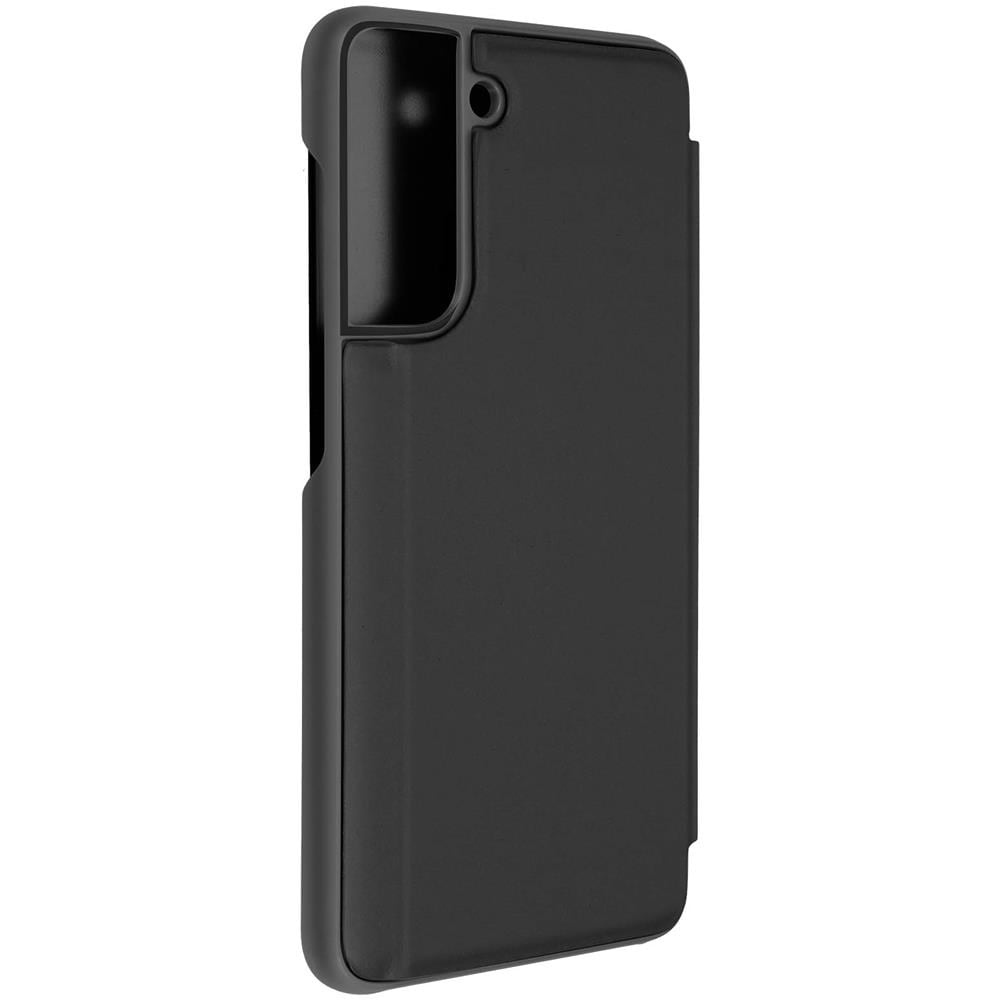 Custodia Samsung Galaxy S21 Fe Design A Specchio Traslucido Stand Video Nera - Foto 2