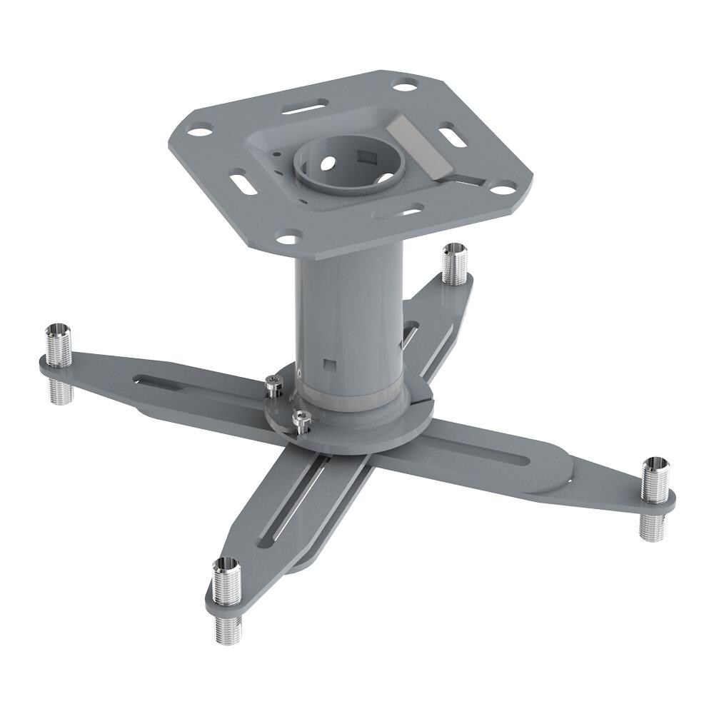 Supporto da Soffitto RAL 9006 Rotazione laterale 180° Capacità di carico Max 20 Kg Colore Argento - Foto 1