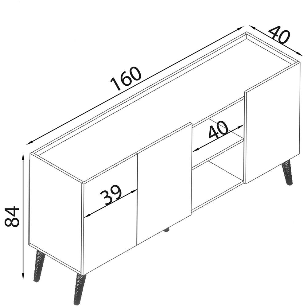Bjorn - Madia Di Design Con 3 Ante - Foto 2