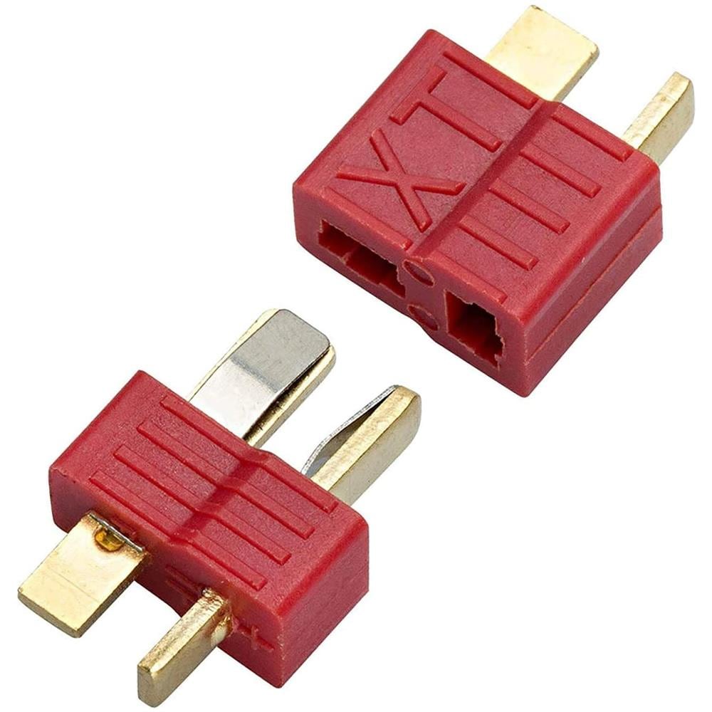 5 Paia T-plug M / f Adattatore Connettore A 2 Pin Oro In Colore Rosso - Foto 2