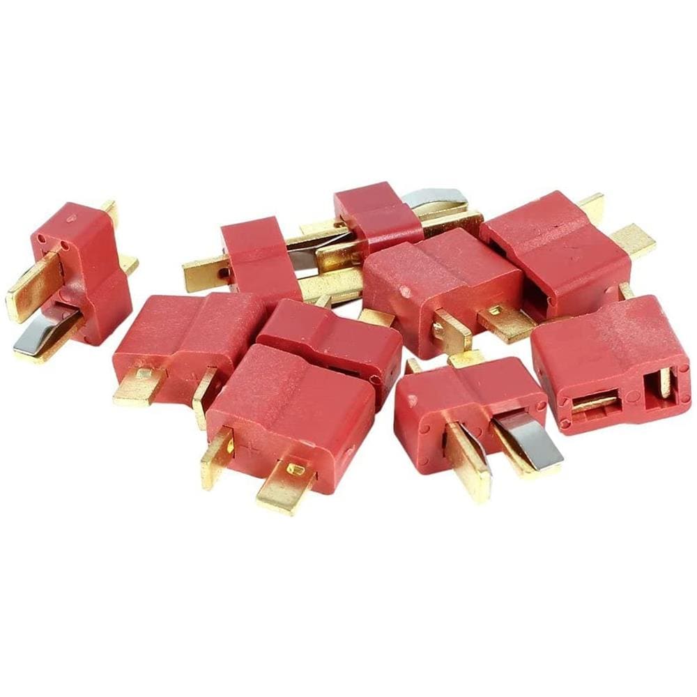 5 Paia T-plug M / f Adattatore Connettore A 2 Pin Oro In Colore Rosso - Foto 3