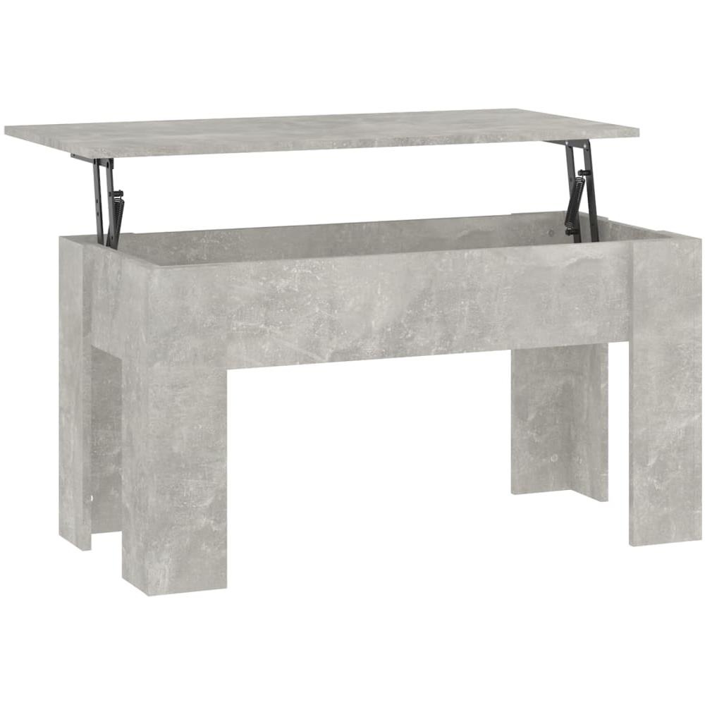 Tavolino Salotto Grigio Cemento 101x49x52 Cm Legno Multistrato - Foto 1