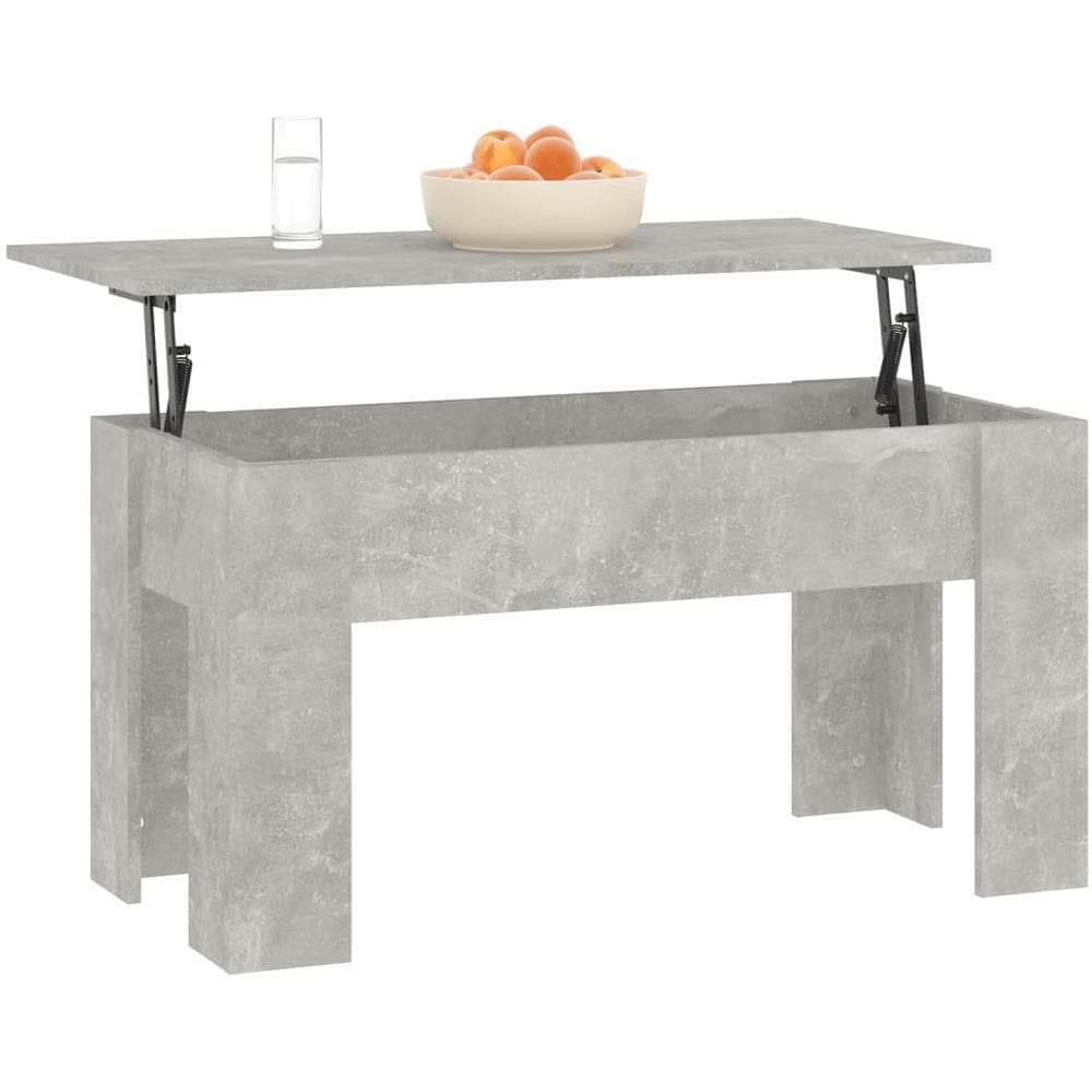 Tavolino Salotto Grigio Cemento 101x49x52 Cm Legno Multistrato - Foto 7