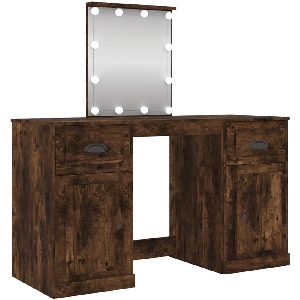 Toeletta Con Led Rovere Fumo 130x50x132,5 Cm - Foto 2