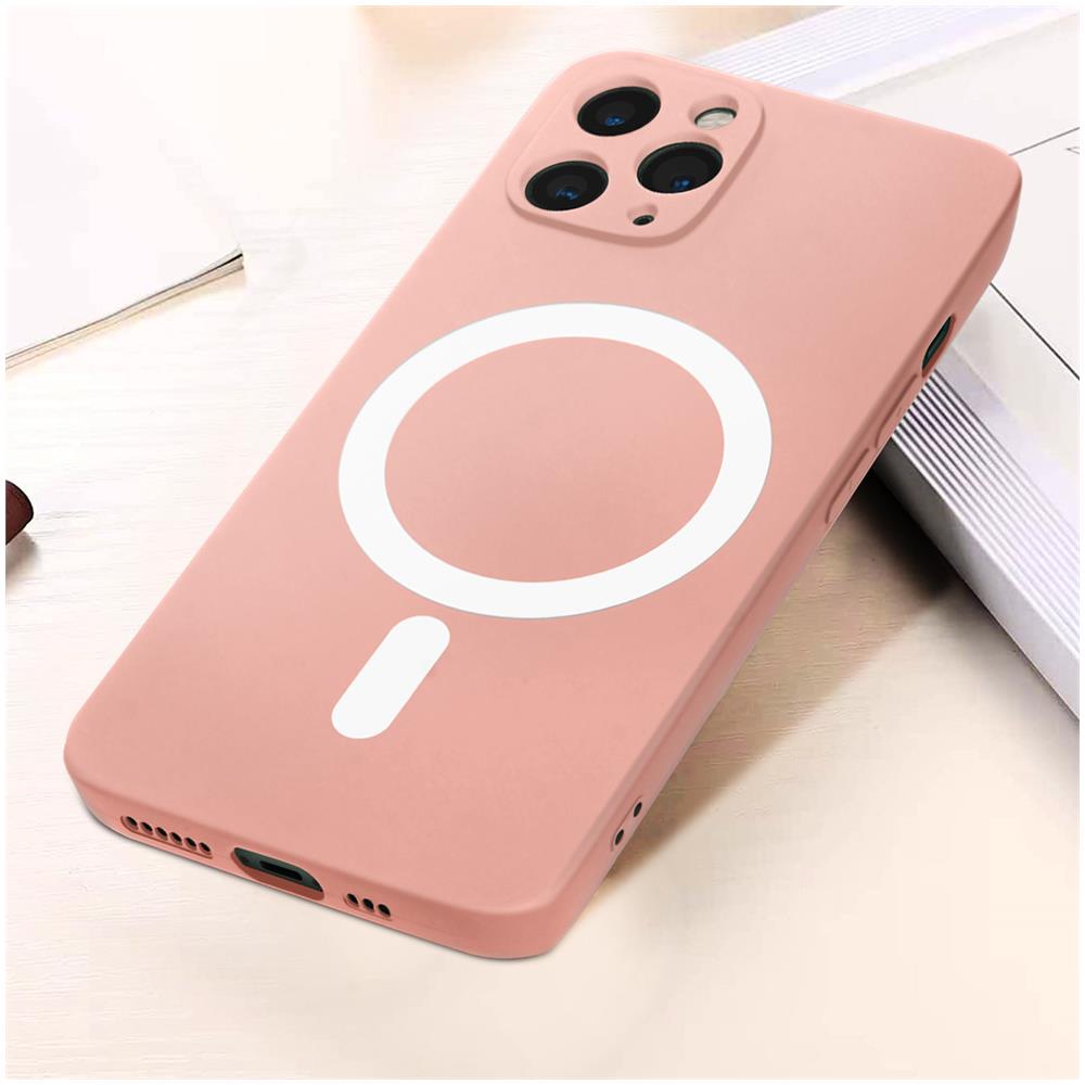 Cover Magsafe Per Iphone 11 Pro Soft-touch Opaca Bordi Rialzati Anti-shock Rosa - Foto 2