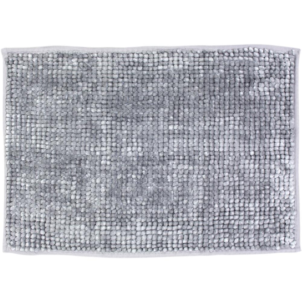 Tappeto Shaggy Bagno E Cucina Retro Antiscivolo In Microfibra Mod. Perla Grigio 40x60 Grigio - Foto 1