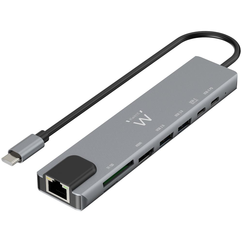 EW1146 replicatore di porte e docking station per laptop Cablato USB 3.2 Gen 1 (3.1 Gen 1) Type-C Grigio - Foto 1