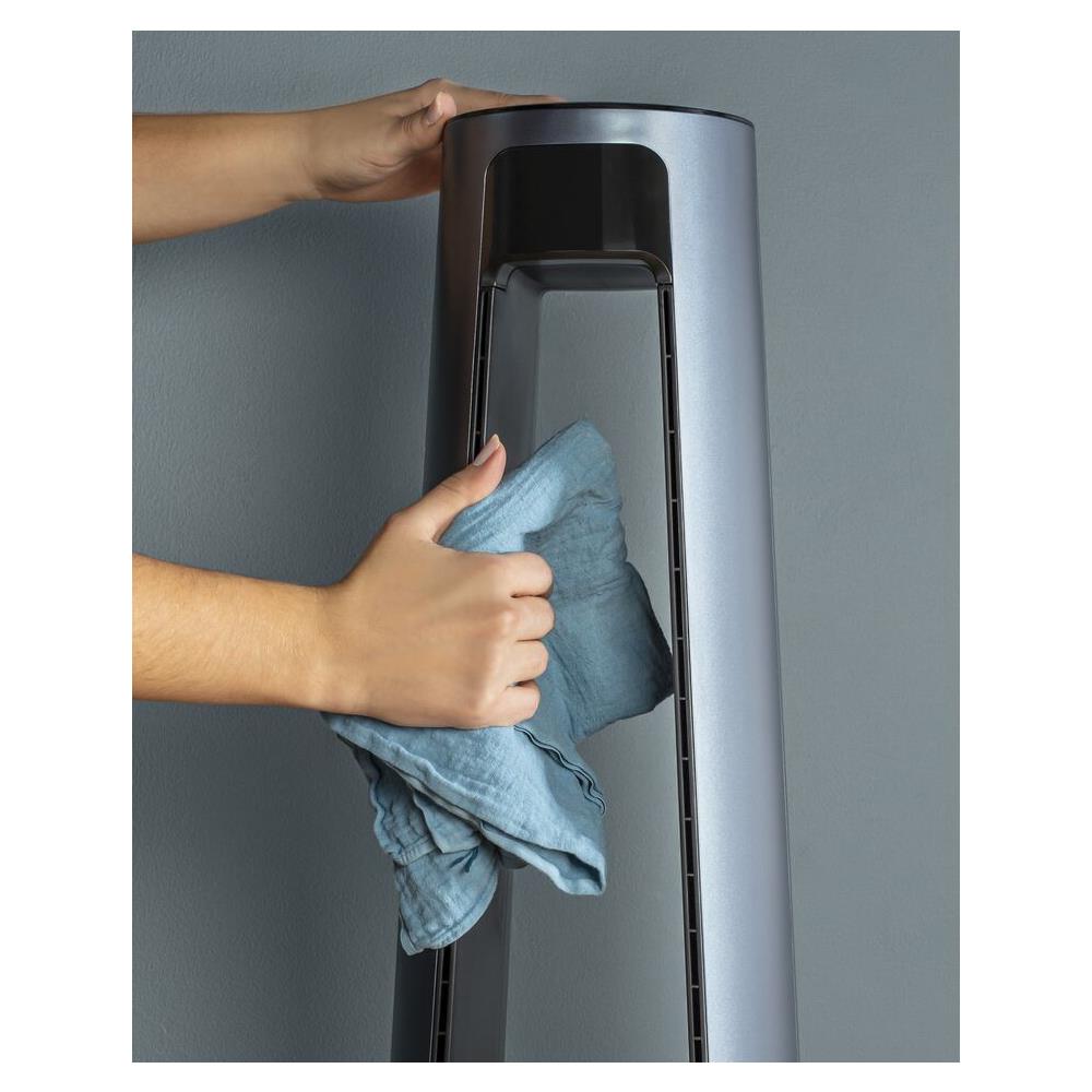 Eclipse 2in1, combinazione di un purificatore d'aria e di un ventilatore, cattura il 99,95% di particelle fini, 12 velocità, 4 impostazioni silenziose, modalità Night /Auto, Argento - Foto 17