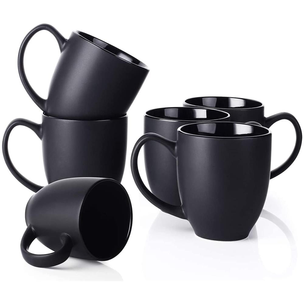 Set di 6 Tazze da Caffè in Ceramica Nera da 473ml - Foto 1