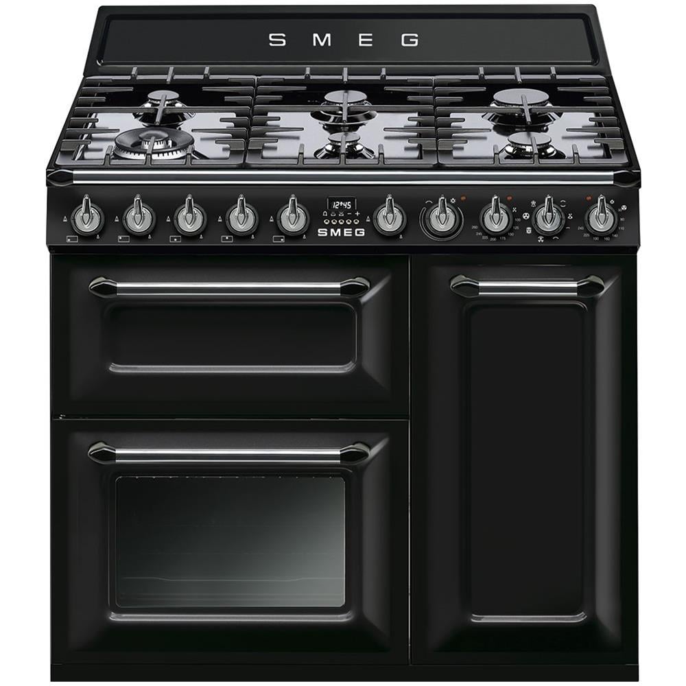 Cucina Elettrica TR93BL 6 Fuochi a Gas Forno Elettrico Colore Nero - Foto 5