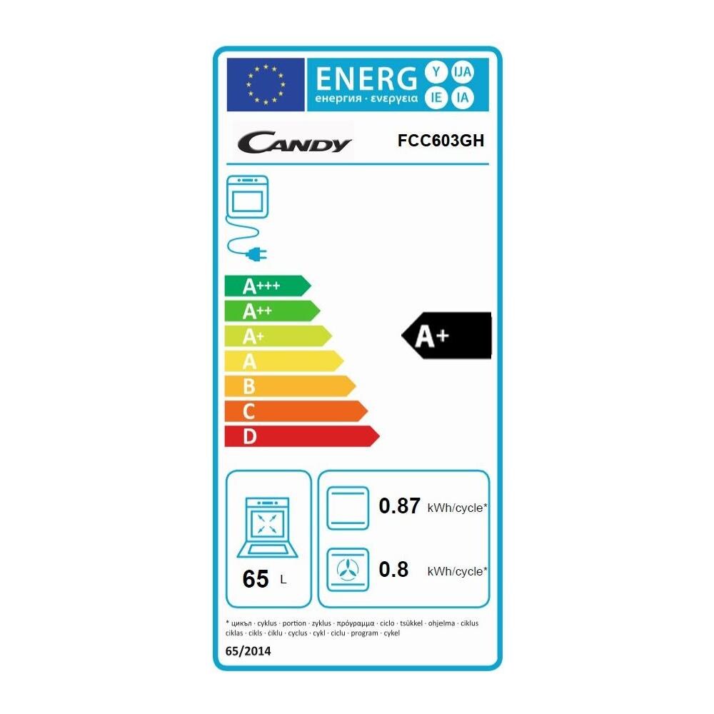 CANDY - Forno Elettrico da Incasso FCC603GH Capacità 65 L Multifunzione  Ventilato Colore Nero - ePRICE