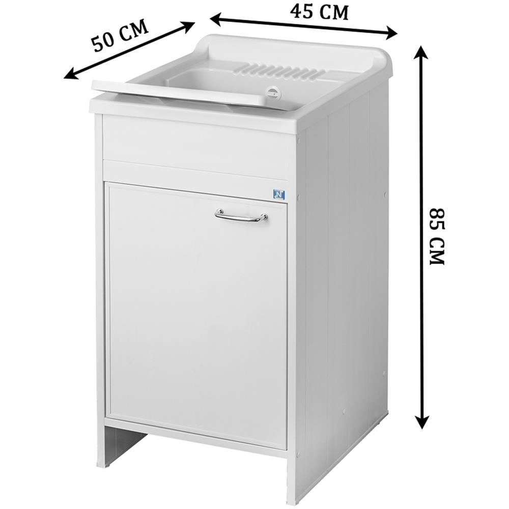 Lavatoio In Resina Con Kit Di Montaggio 45 X 50. Anta Con Chiusura Magnetica - Foto 2