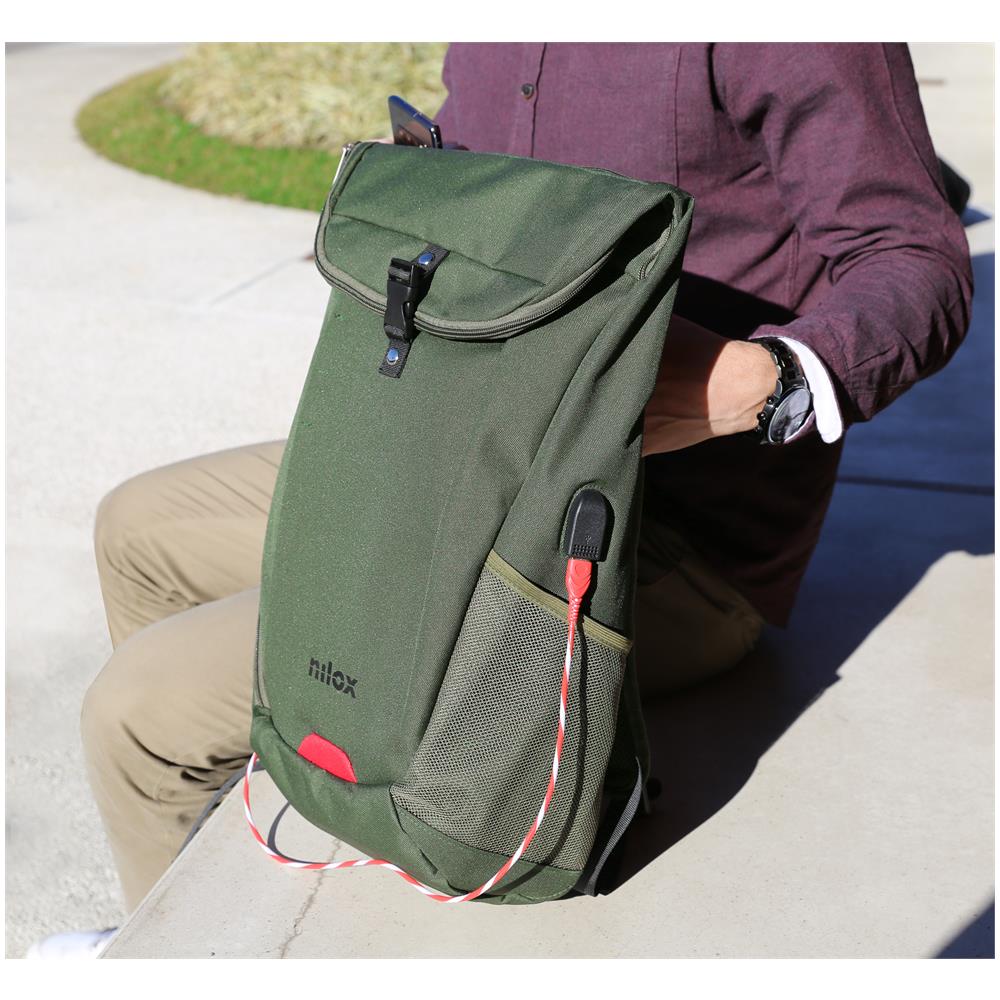 Zaino per Notebook Outdoor Backpack fino a 15.6" Colore Verde - Foto 9