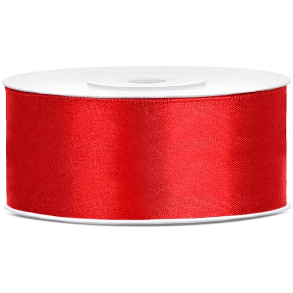 Partydeco - Nastro Satinato Rosso 2.5 Cm - Foto 1