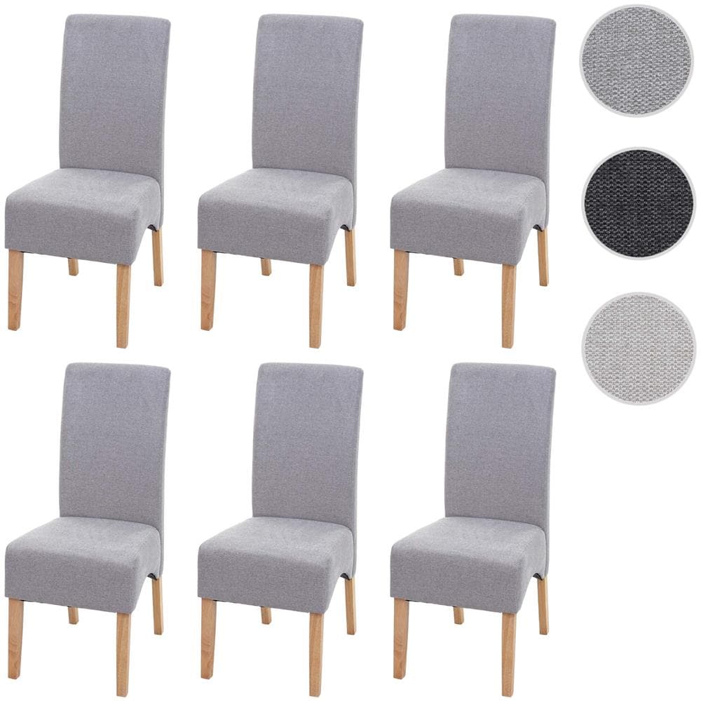 Set 6x sedia sala da pranzo M69 intreccio di banano gambe chiare con