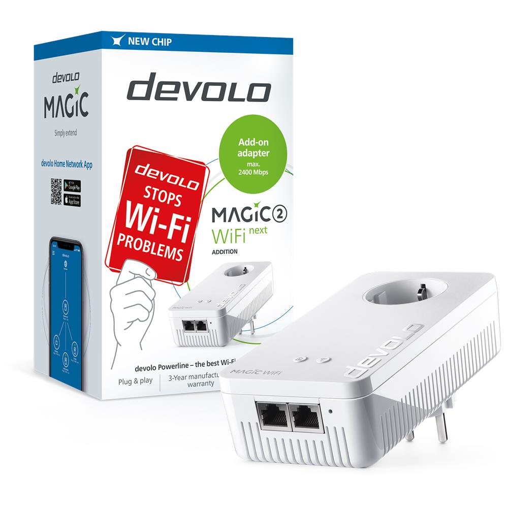 Magic 2 Wifi Ac Next Ergnzung (2400mbit, Powerline + Wlan, 2x Lan, Mesh)  - Foto 2
