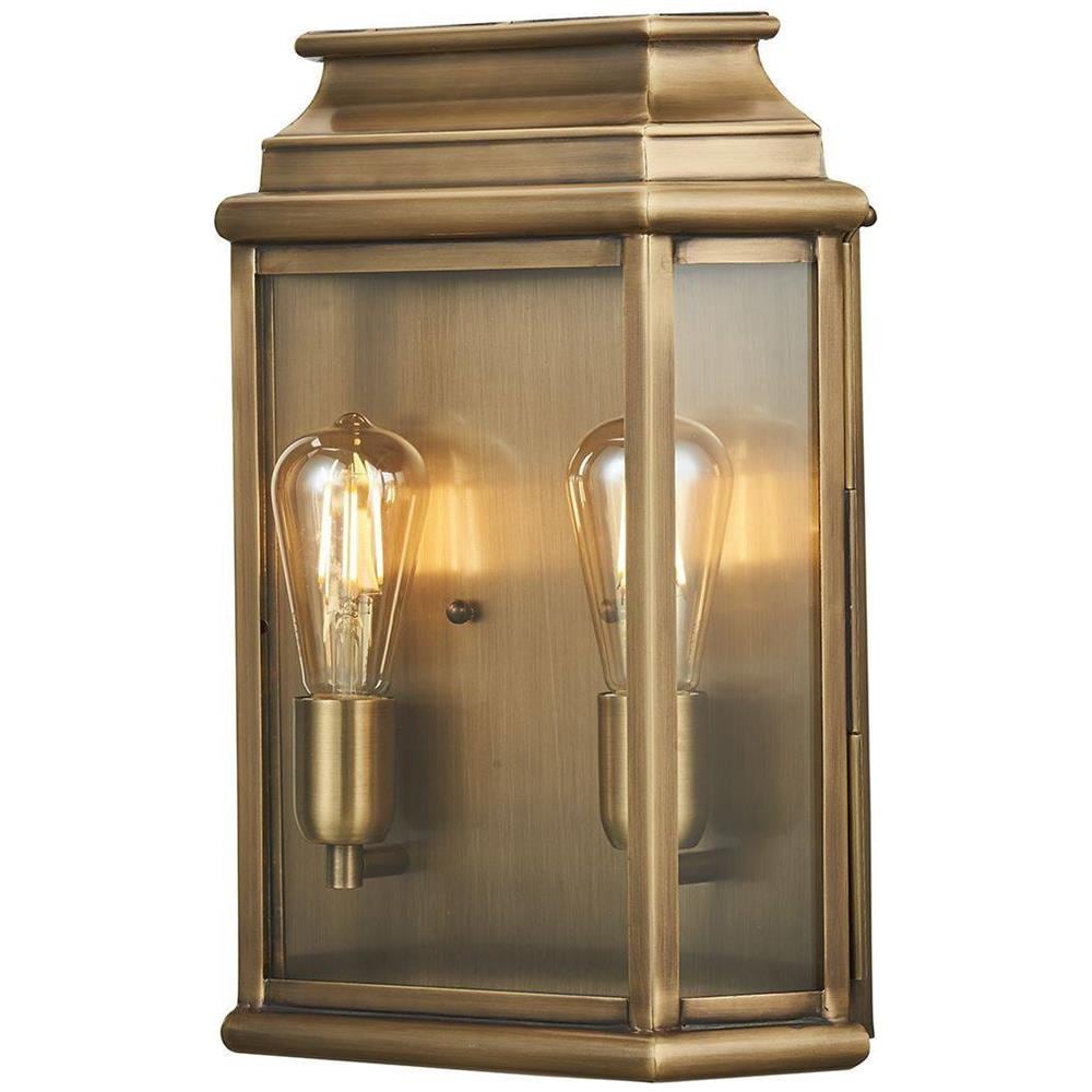 Lanterna Da Parete Grande 2 Luci - Finitura Ottone Ip44, E27 - Foto 1