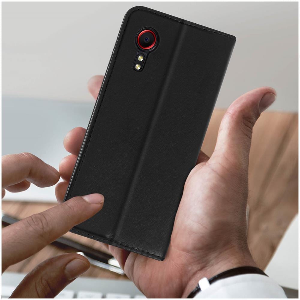 Custodia Samsung Galaxy Xcover 5 Portacarte Funzione Supporto Nera - Foto 5