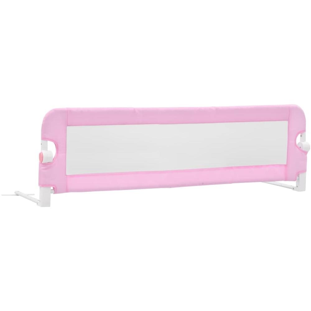 Sponde Letto di Sicurezza Bambini Rosa 120x42cm in Poliestere - Foto 1