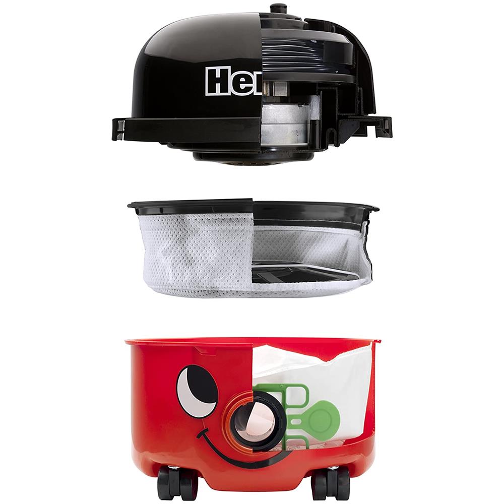 Aspirapolvere a Traino con Sacco Potenza 620 Watt Colore Rosso / Nero - Foto 9