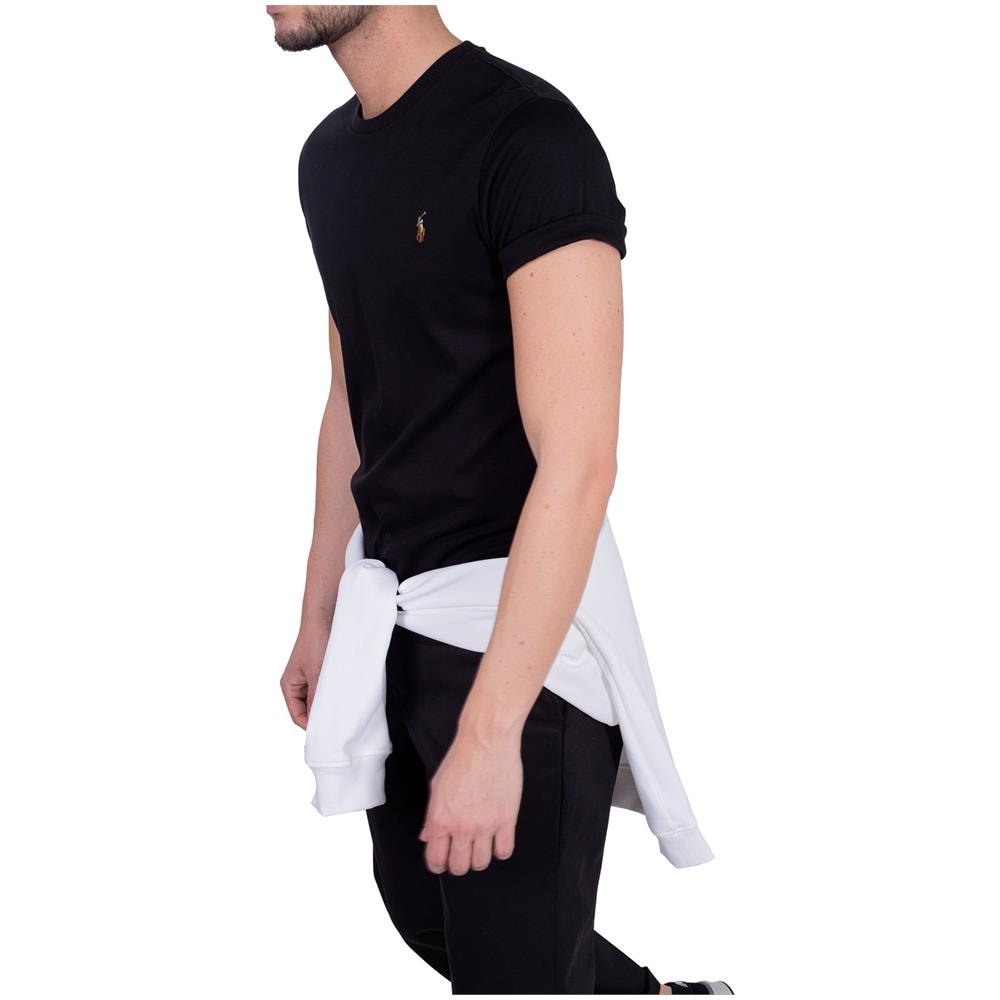 Uomo - T-shirt Signature In Cotone Pima Blu Navy - Foto 2