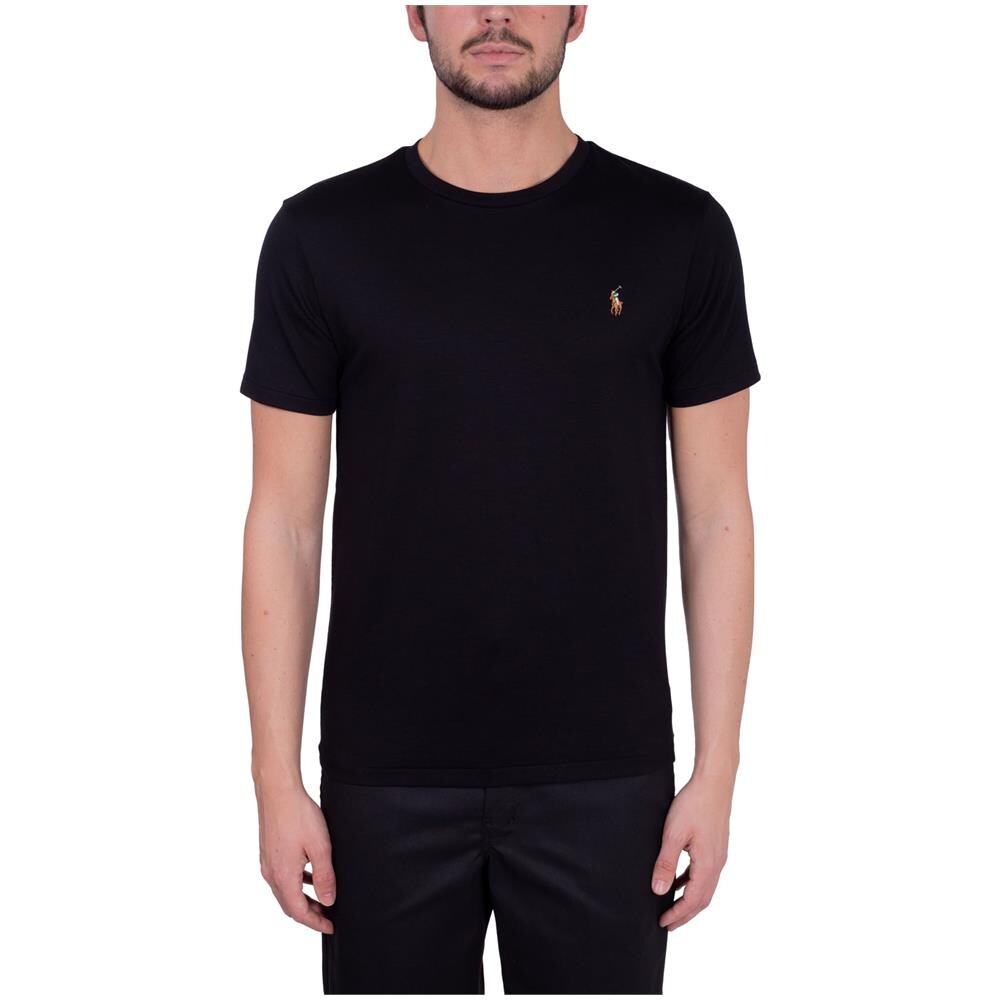 Uomo - T-shirt Signature In Cotone Pima Blu Navy - Foto 1