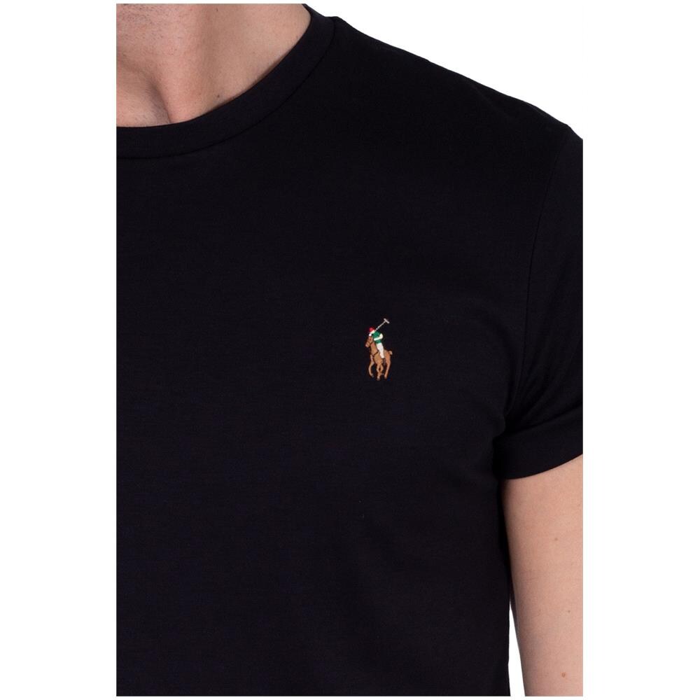 Uomo - T-shirt Signature In Cotone Pima Blu Navy - Foto 4