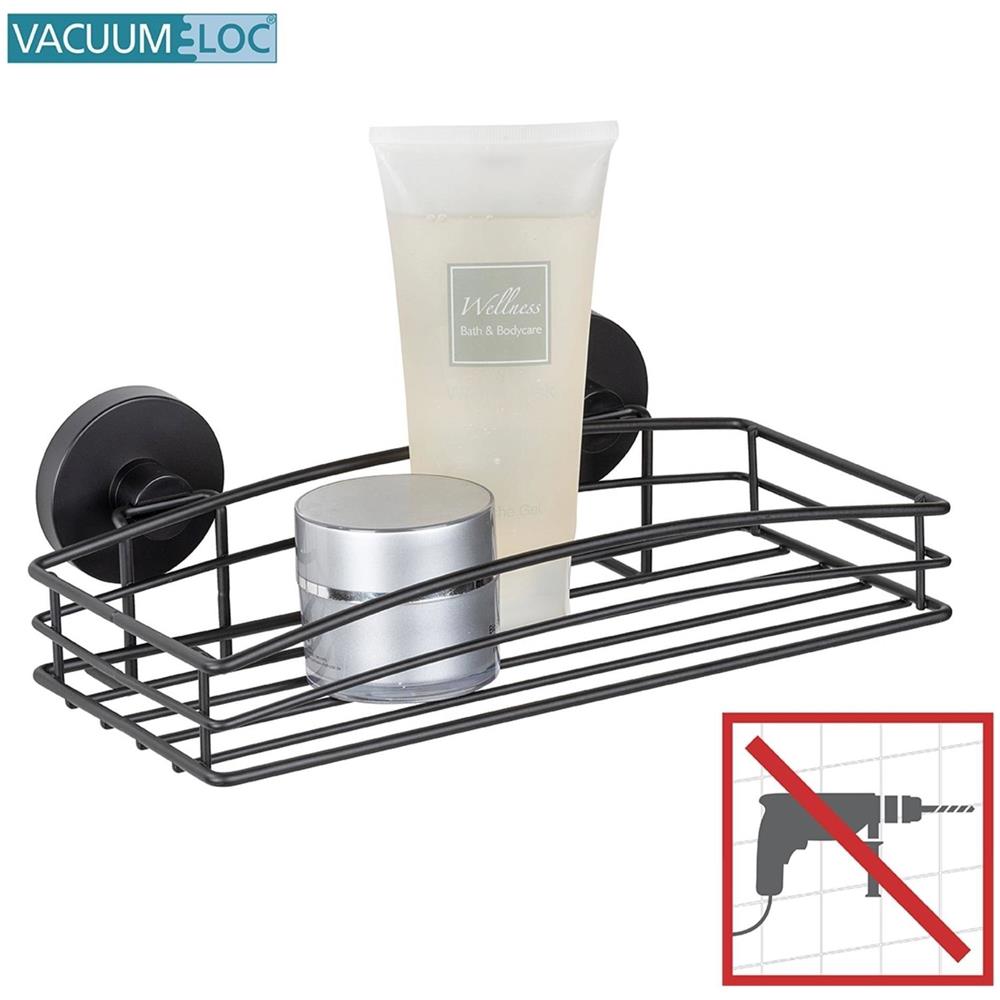 Mensola Doccia Vacuum-loc, Metallo, Nero, - Foto 2