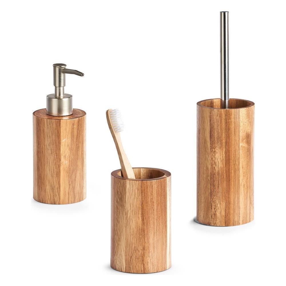 Contenitore Spazzola Wc + Spazzola, Legno Di Acacia, Zeller - Foto 4