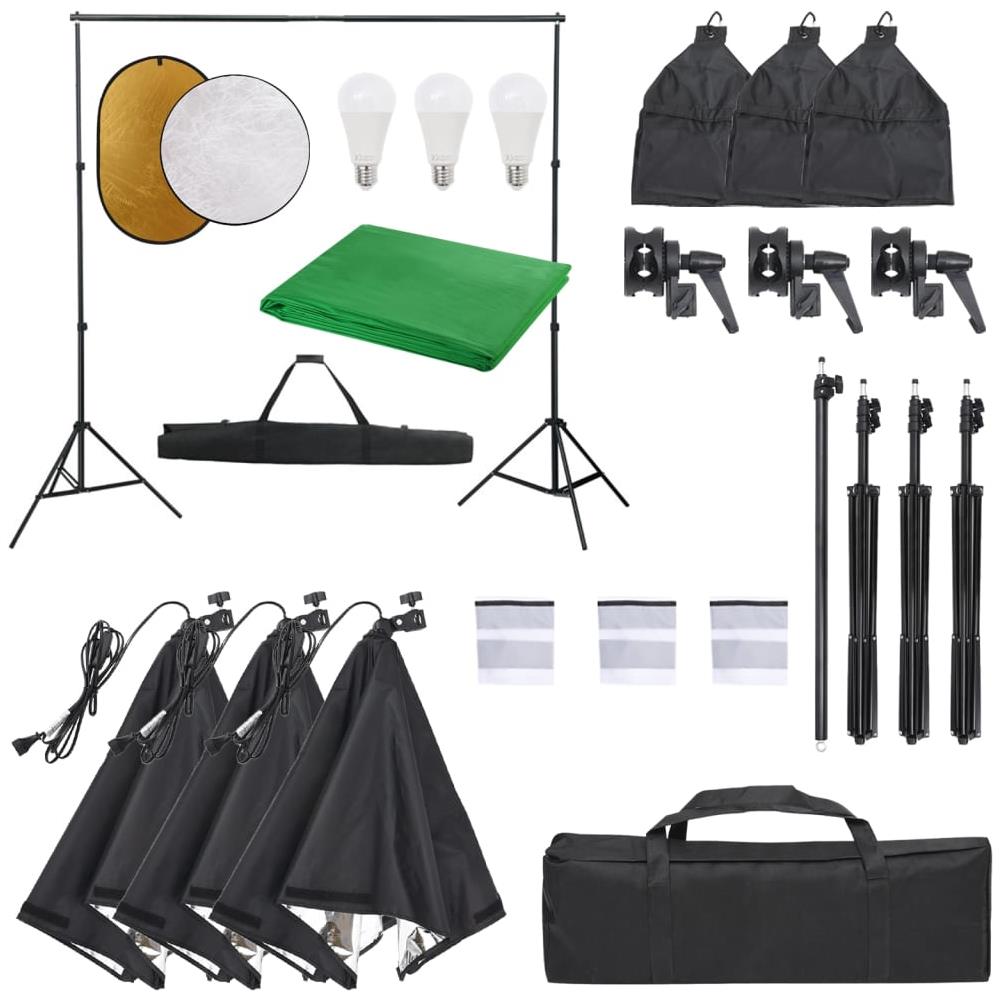 Kit Per Studio Fotografico Con Set Luci, Fondale E Riflettore - Foto 1