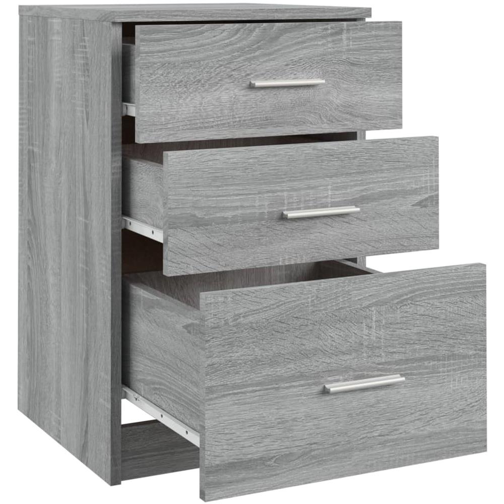 Comodino Grigio Sonoma 40x40x63 Cm In Legno Multistrato - Foto 7