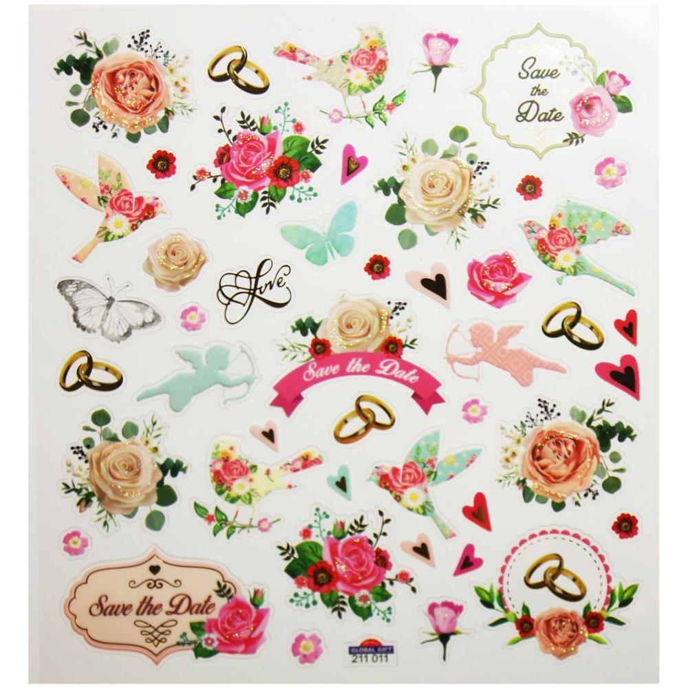 Adesivi - Matrimonio - Oro E Glitter - Foto 1