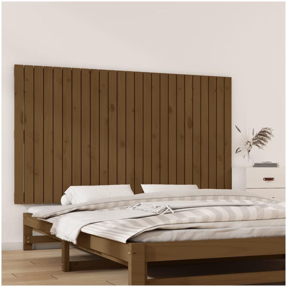 Testiera Da Parete Miele 159,5x3x90cm In Legno Massello Di Pino - Foto 1