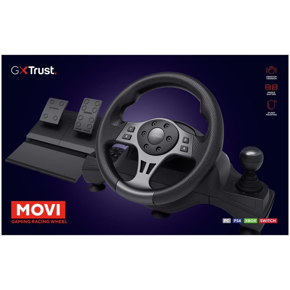 GXT 289 Movi Nero USB Sterzo + Pedali Nintendo Switch, PlayStation 4, Xbox One S, Xbox One X, Xbox Series S, Xbox Series X - Foto 12