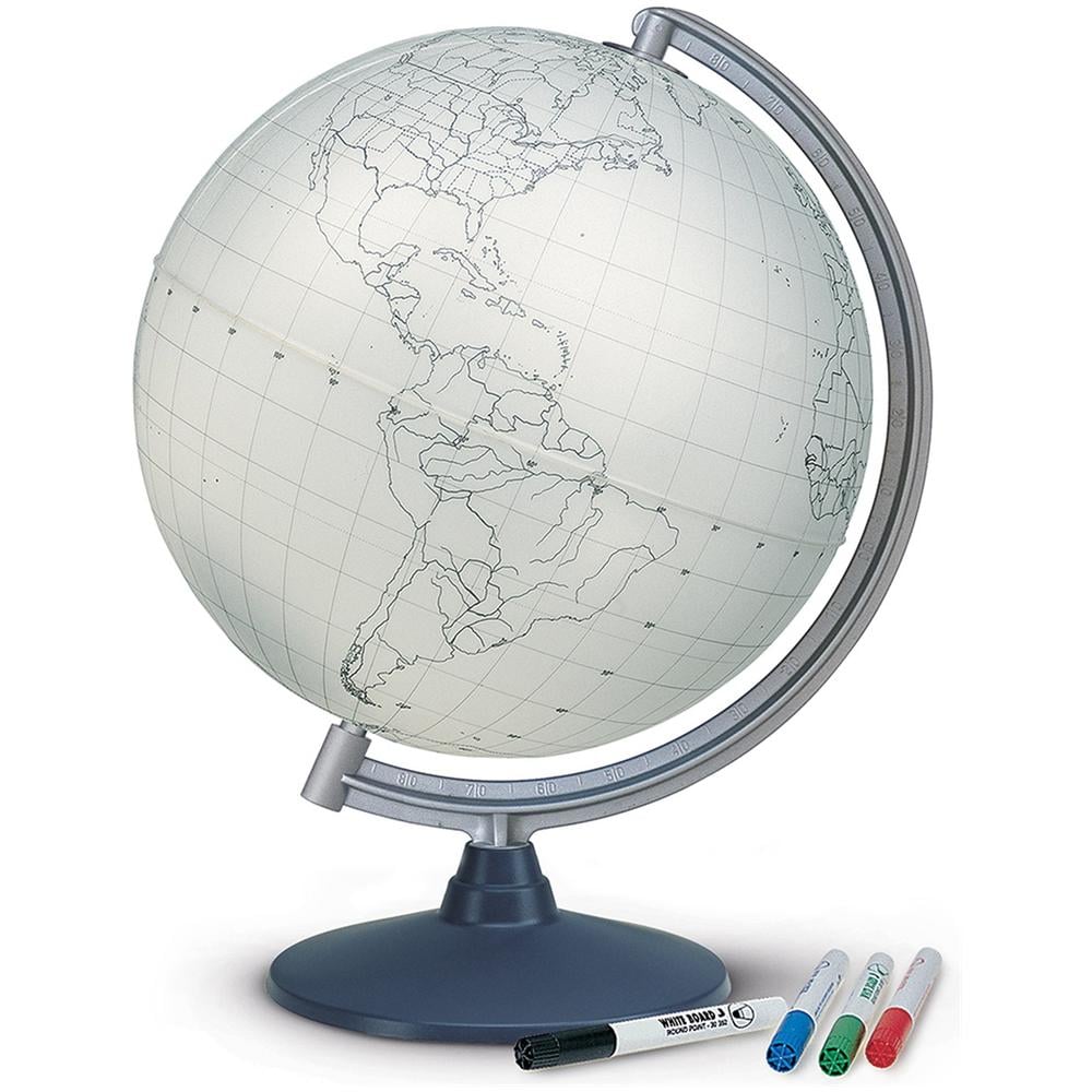 Mappamondo Globo Muto Blank Globe 30cm Per Scuola Da Colorare Tecno Didattica - Foto 1