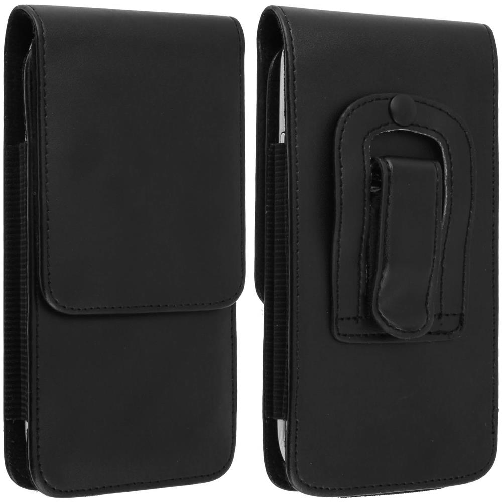 Custodia Per Cintura Flip Verticale In Similpelle Per Smartphone Taglia L - Nera - Foto 2
