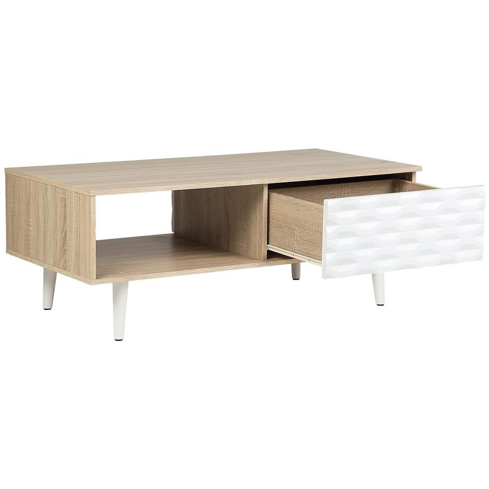 Tavolino Da Caffè Marrone Chiaro E Bianco Swansea - Foto 2