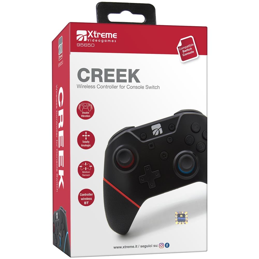 Controller 95650 Xtreme Dual-Shock Wireless per Console Nintendo Colore Nero - Foto 8