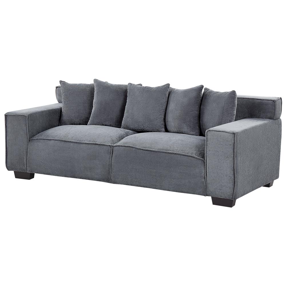 Divano 3 Posti Grigio Scuro Viskan - Foto 2