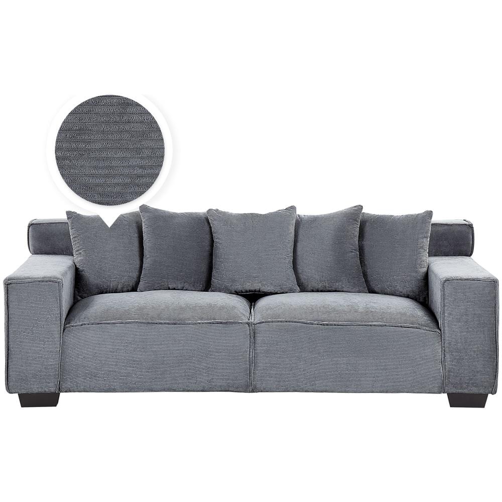 Divano 3 Posti Grigio Scuro Viskan - Foto 1