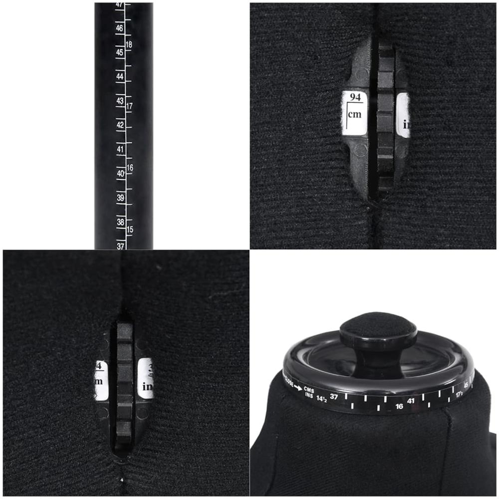 Manichino Maschile Regolabile Nero Taglia 37-45 - Foto 2