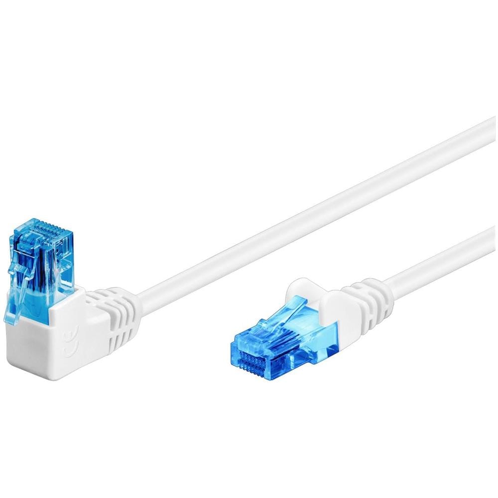 Cavo Patch Cat 6a 1x Angolato A 90°, U / utp, Bianco - Foto 1