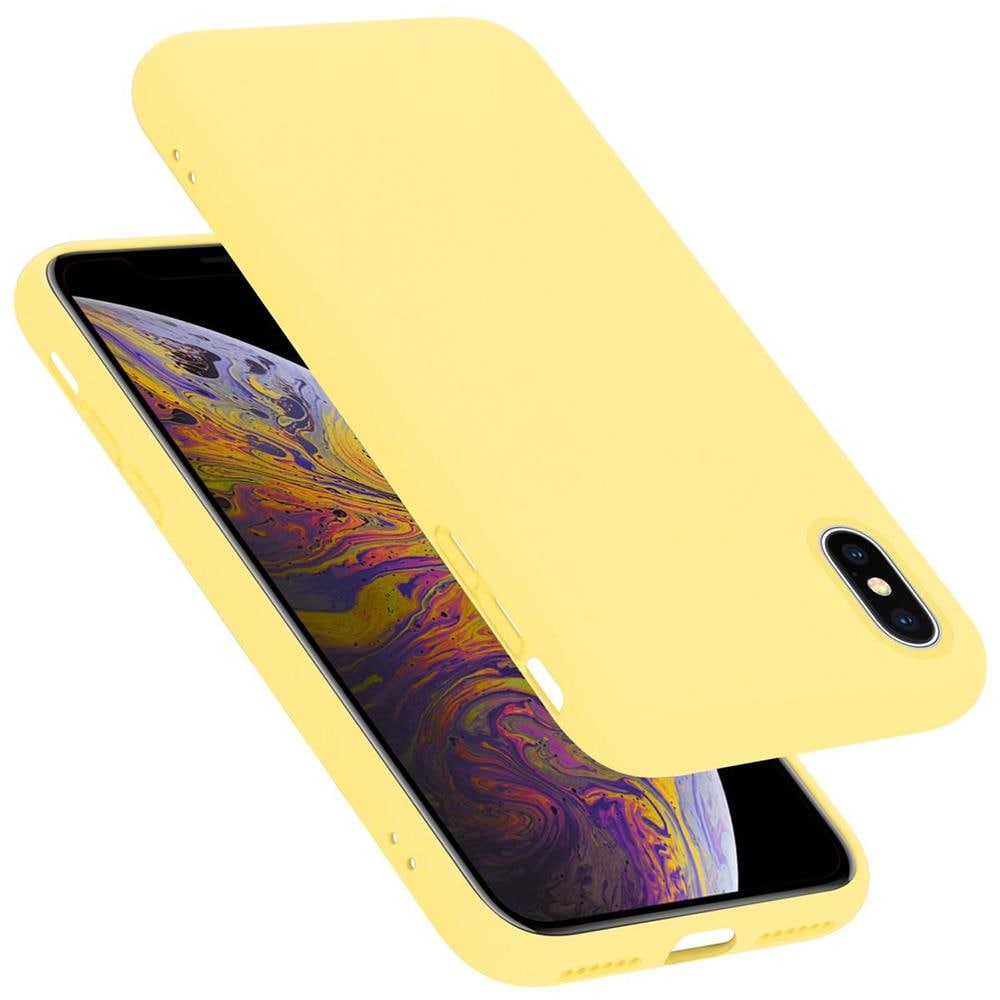 Custodia Compatibile Con Apple Iphone X / Xs In Liquid Giallo - Coperchio Protettivo In Silicone Tpu Flessibile - Foto 1